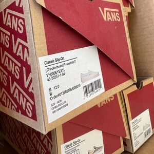 White checkerboard vans